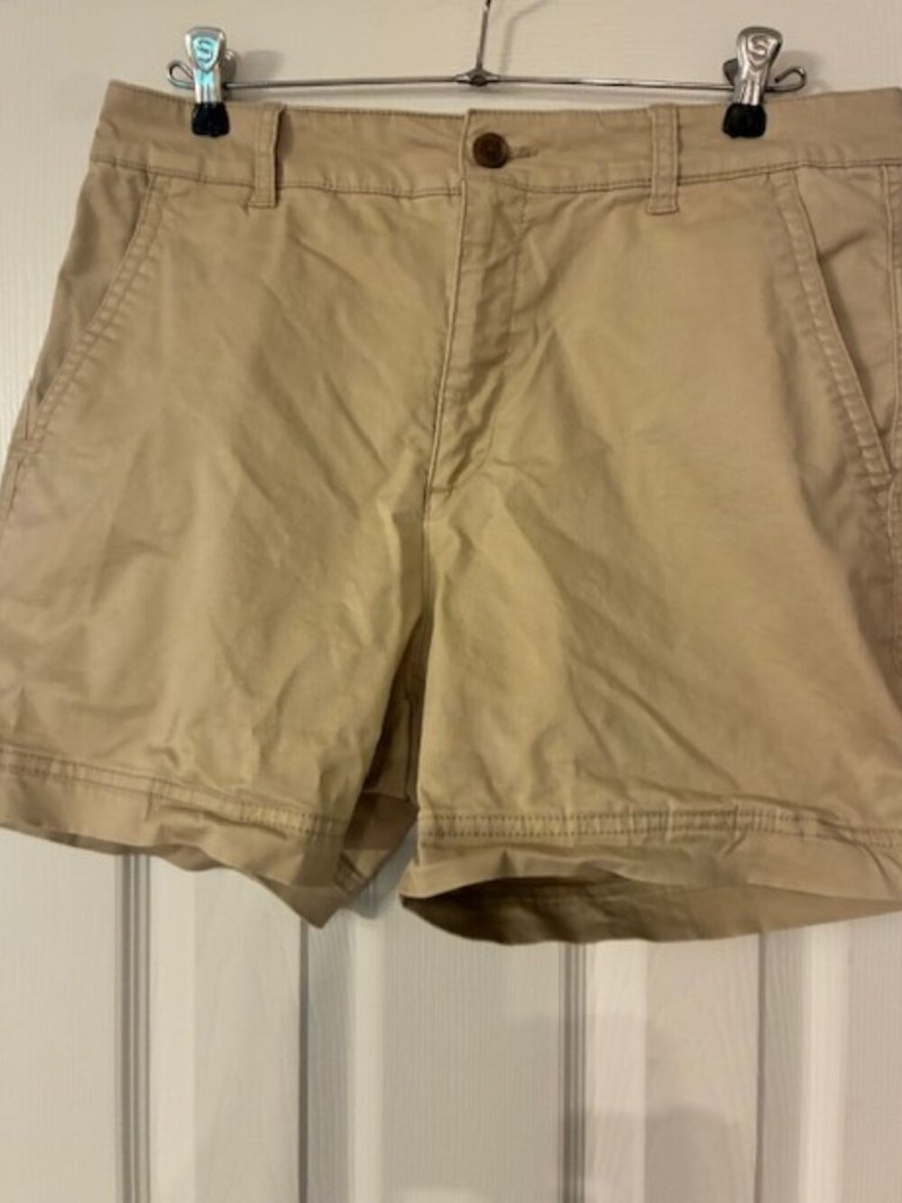 Gap Women's Khaki 5" Girlfriend Cotton Chino Shorts Size 12 Preppy Casual Summer